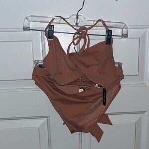 Mauve Wrap Bikini Set